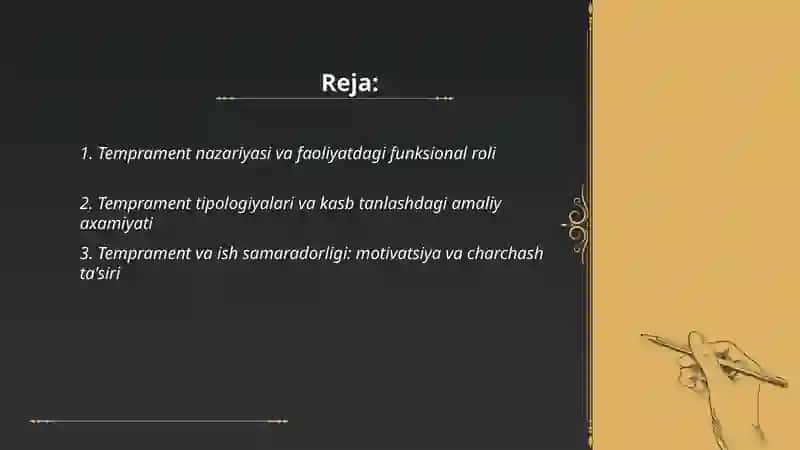 Temprament va faoliyatdagi funksional roli 2