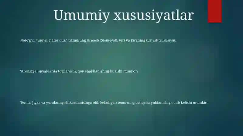 Og'ir metallarining kimyoviy xossalari 2
