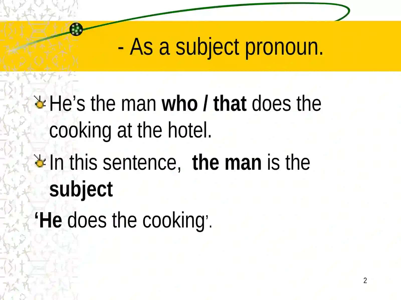 Defining relative clauses 2