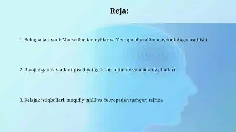Bologna jarayoni: Tarix, maqsadlar va tamoyillar 2