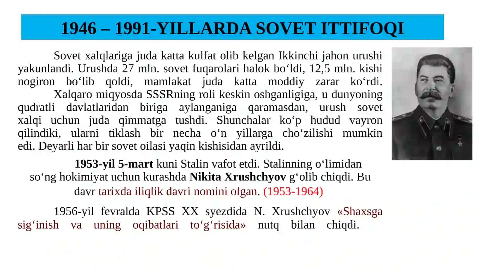 1946–1991-YILLARDA SOVET ITTIFOQI 2
