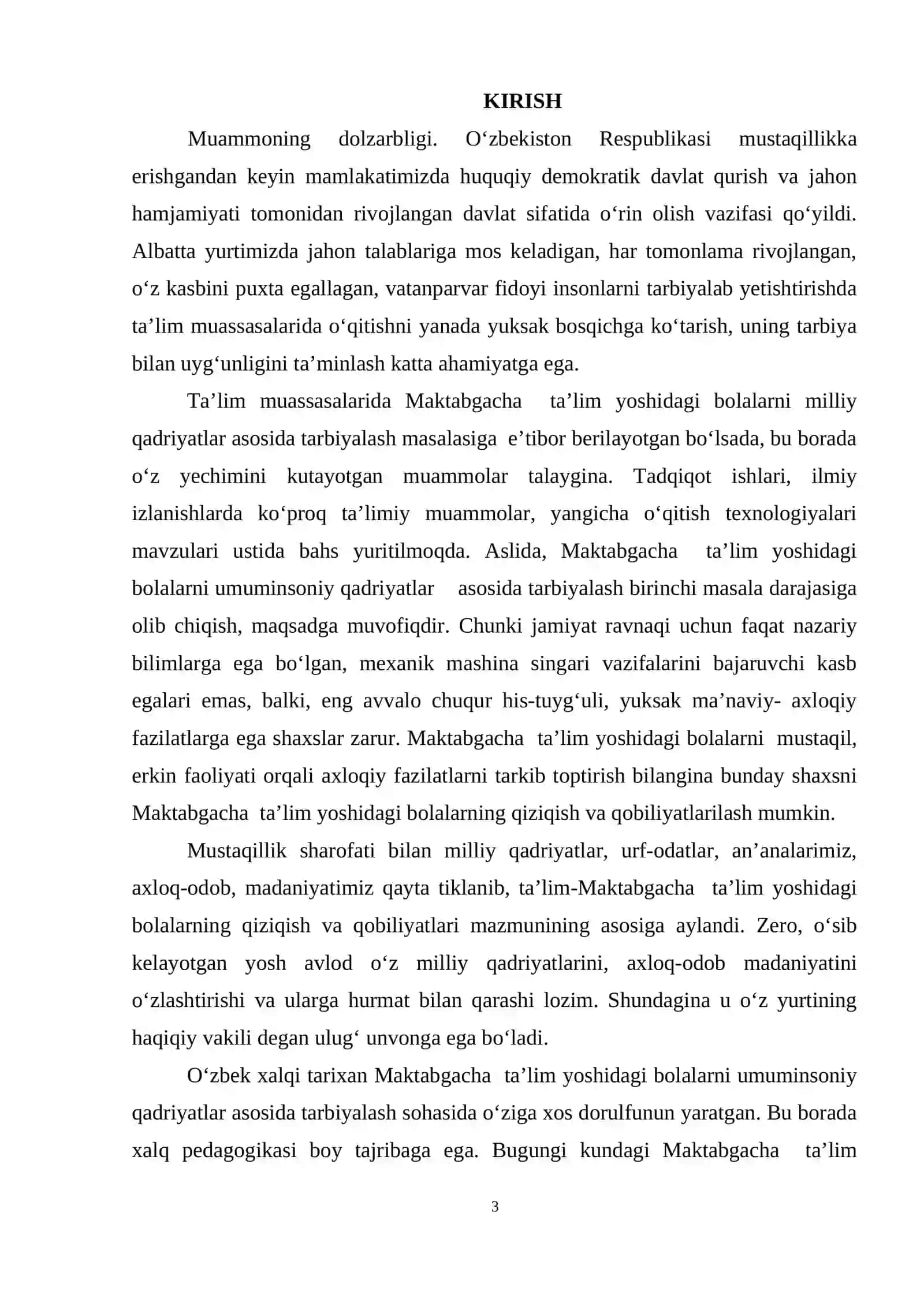 MAKTABGACHA TA'LIM YOSHIDAGI BOLALARNI MILLIY QADRIYATLAR ASOSIDA TARBIYALASH 2