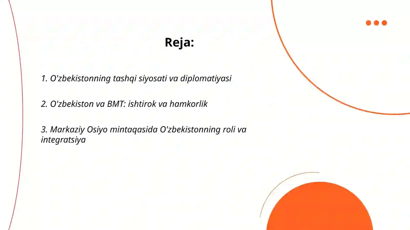 O'zbekistonning tashqi siyosati va diplomatiyasi 2