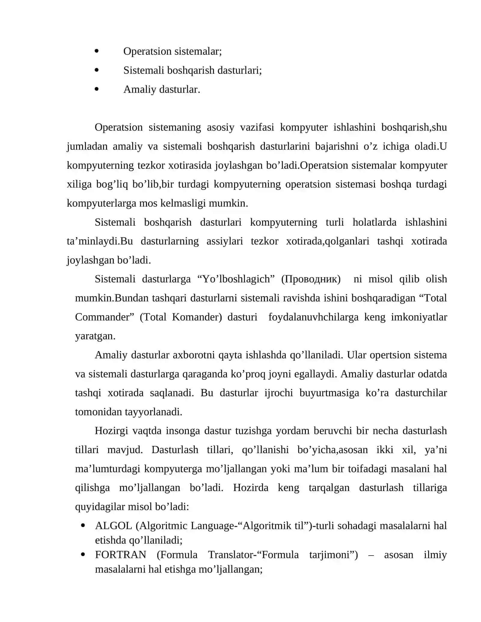 Kompyuterning fizika asoslari va tashkil etilishining tamoyillari 2