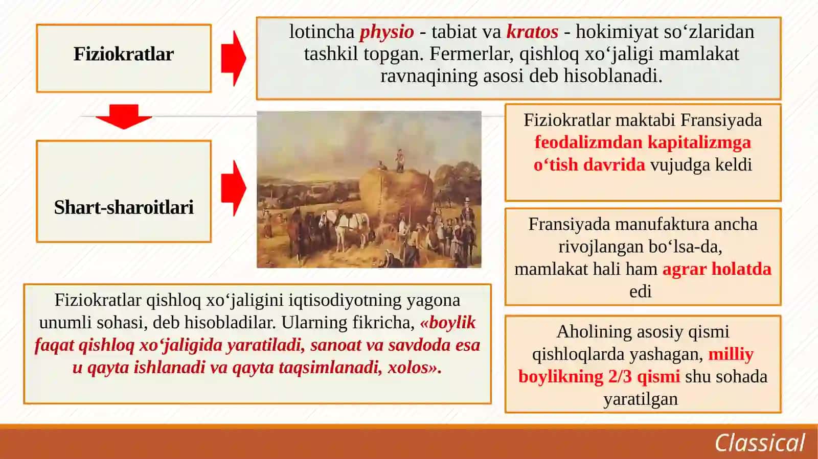 Fiziokratizmning ta'limotivujudga kelishi 2