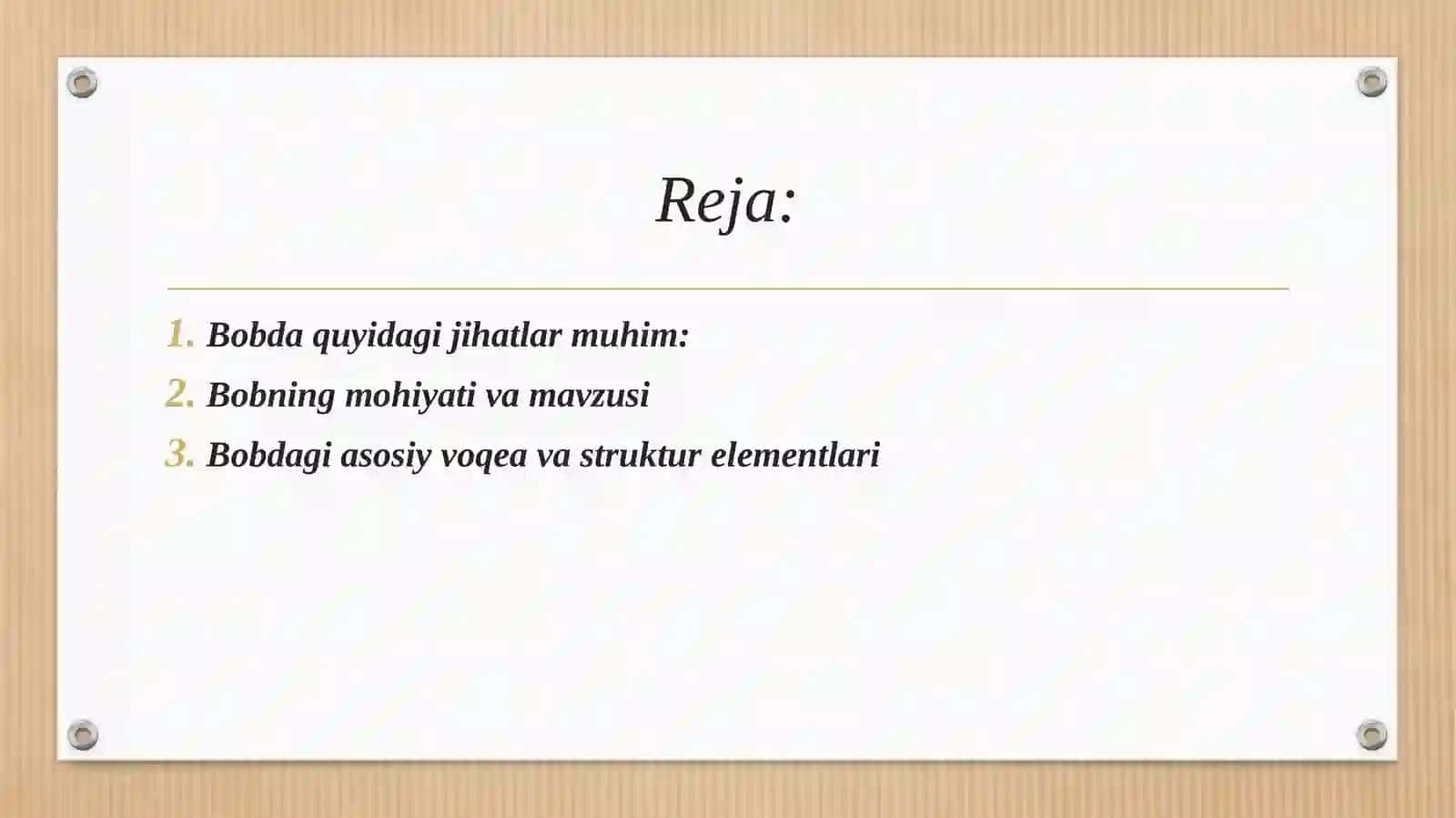 “SHAJARAYI TURK” DAGI “O’G’UZ ELINING AHD QILGANLARINING ZIKRI” BOBI TAHLILI 2