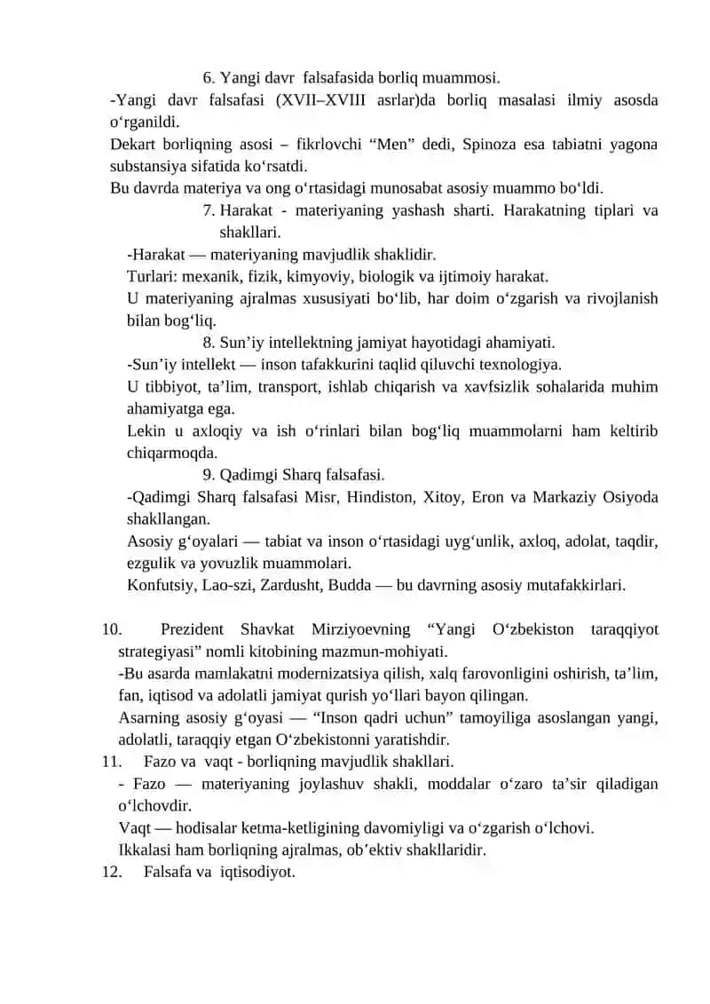 Falsafa fanining predmeti, funksiyalari 2