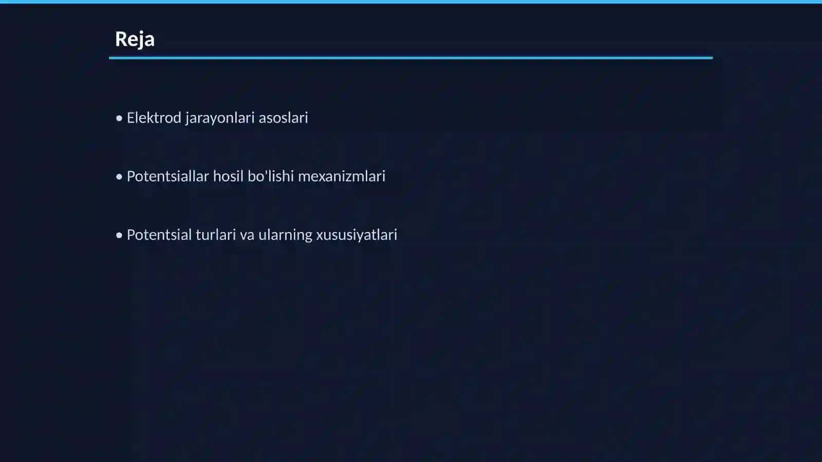 Elektrod jarayonlari. Potentsiallar hosil bo'lishi va ularning turlari. Potentsiometriya 2