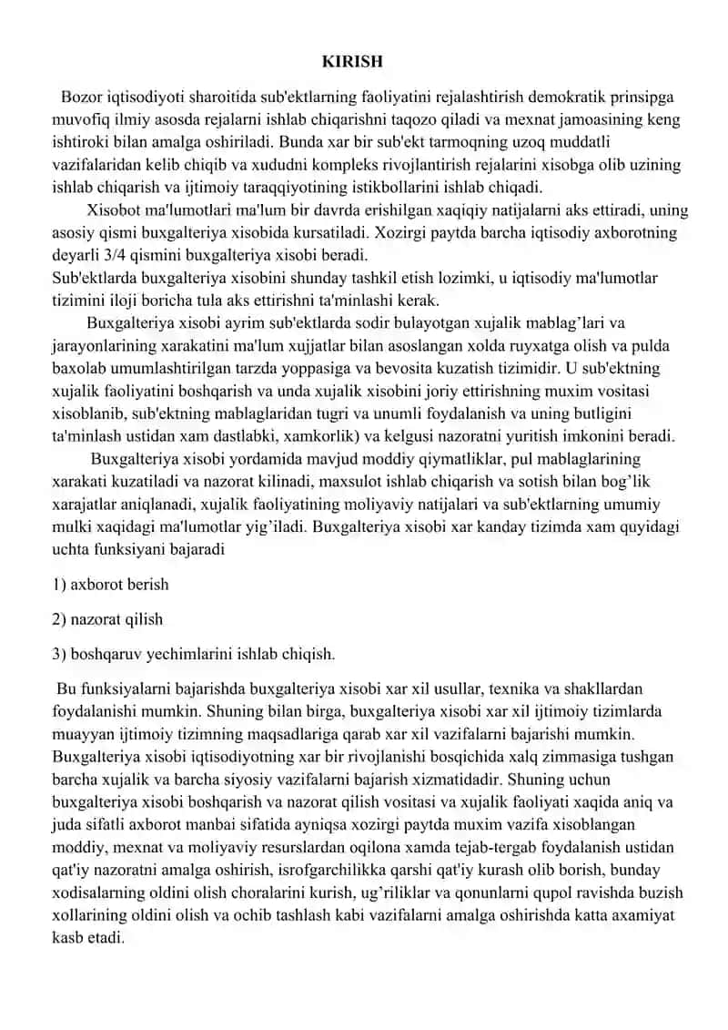 Xususiy kapital hisobini tashkil etish va uni boshqarish 2