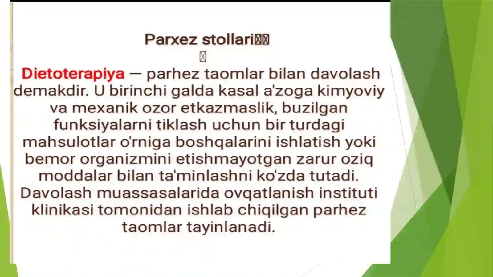 Parhez stollari.9-chi parhez stoli 2