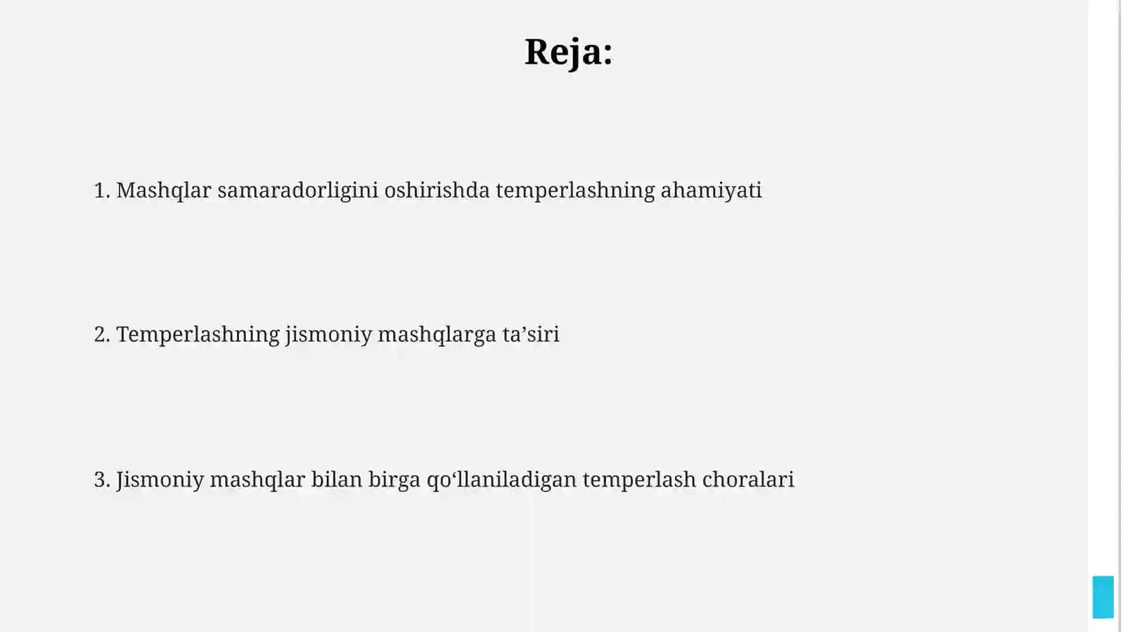 Jismoniy mashqlar bilan birga amalga oshiriladigan chiniqtirish tadbirlari 2