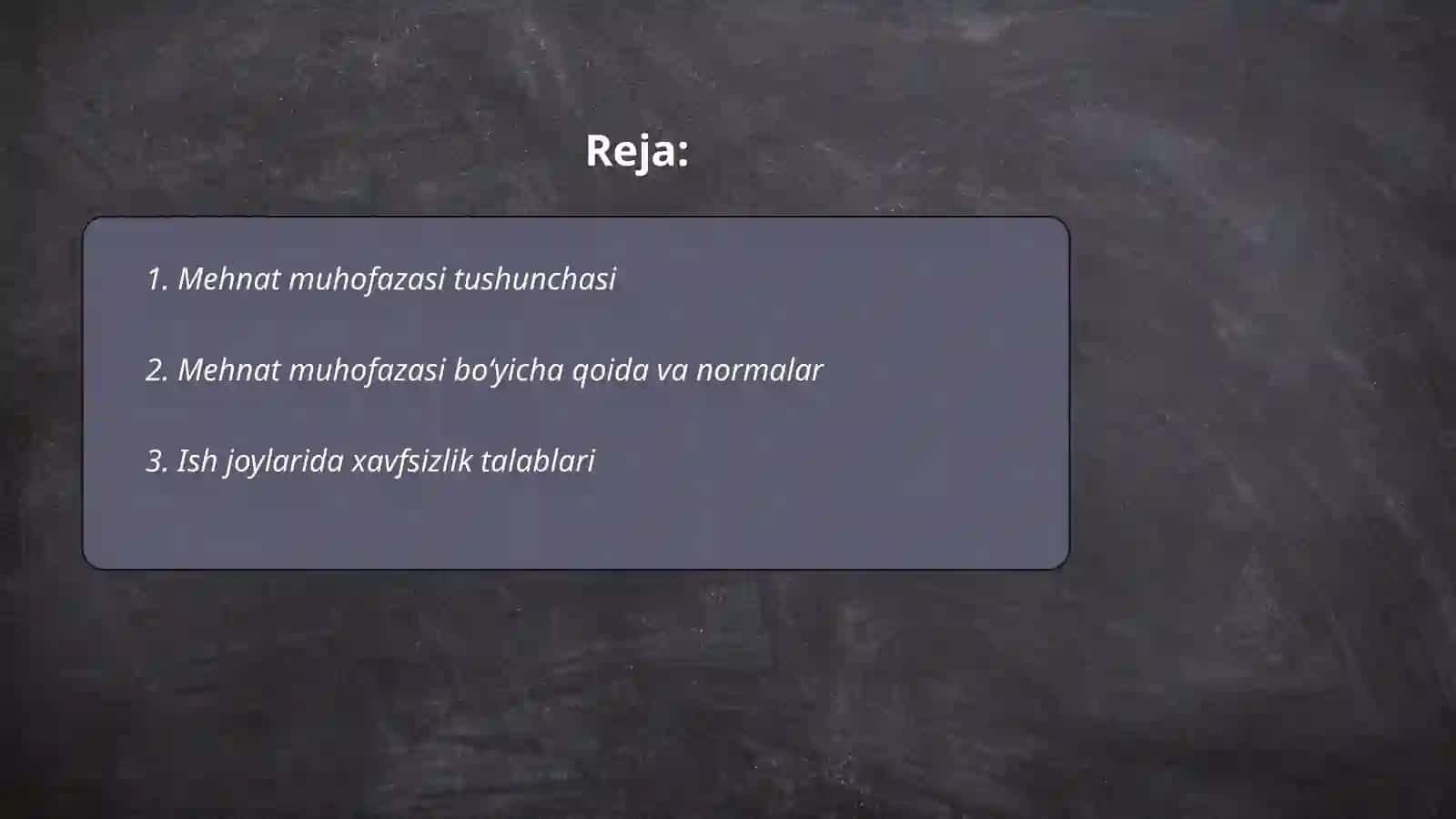 Mehnat muhofazasi toʻgʻrisidagi qonun mehnat kodeksi haqida 2