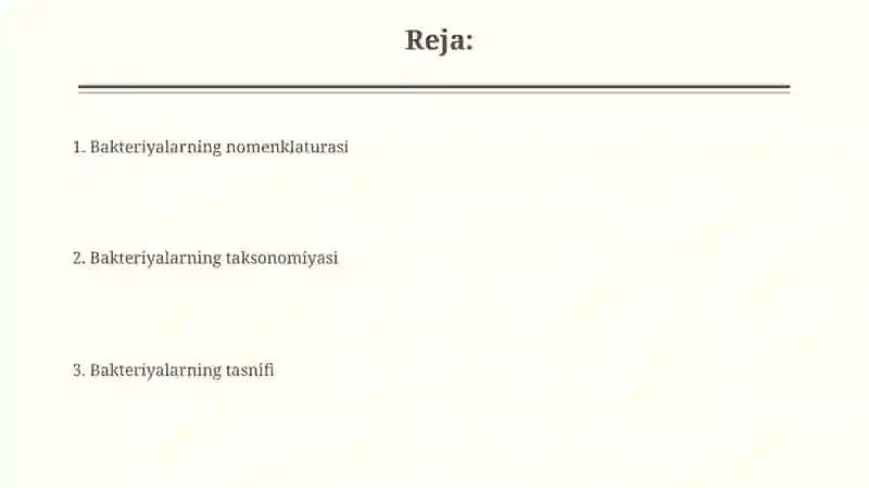 Bakteriyalarni klassifikatsiyasi, toksonomiyasi va nomenklaturasi 2