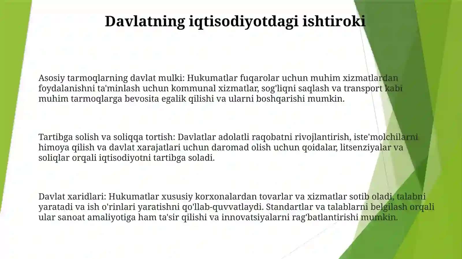 Iqtisodiy Protsessda Davlat Organlari Va Boshqa Shaxslarning Ishtroki 2