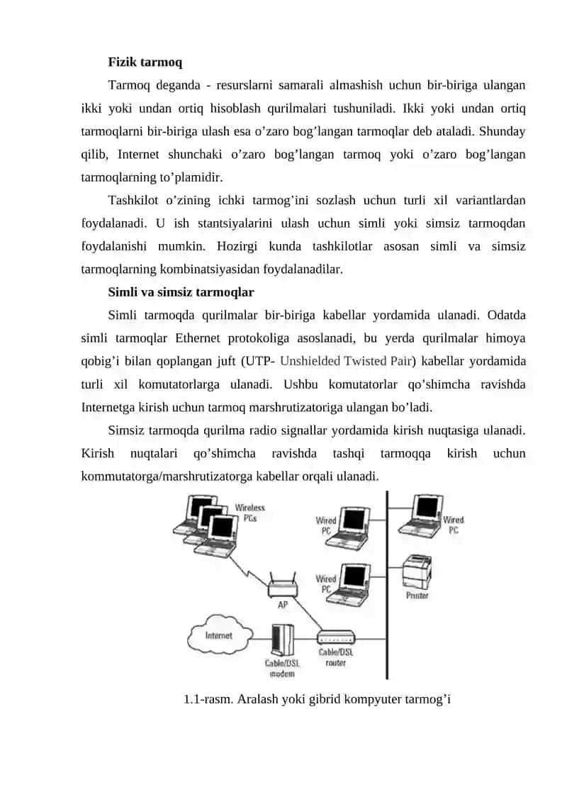 TARMOQ XAVFSIZLIGI TUSHUNCHASI VA UNING MOHIYATI 2