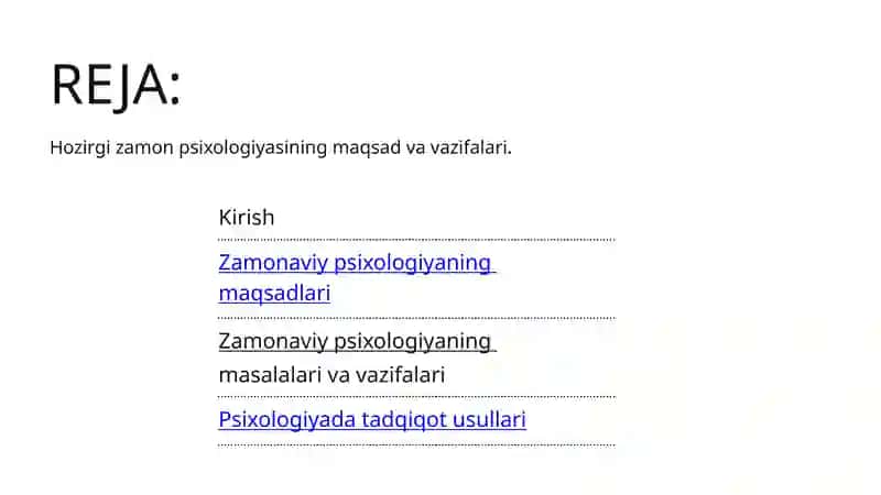 Hozirgi zamon psixologiyasining maqsad va vazifalari 2