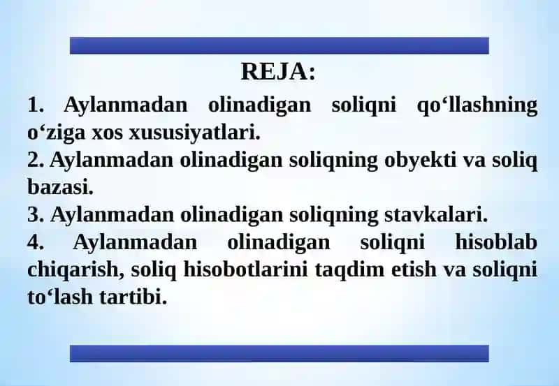 Aylanmadan olinadigan soliq 2