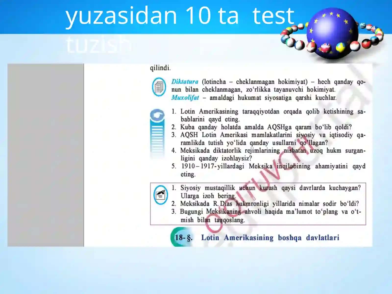 9-sinf Jahon tarixi fani darsligi 2