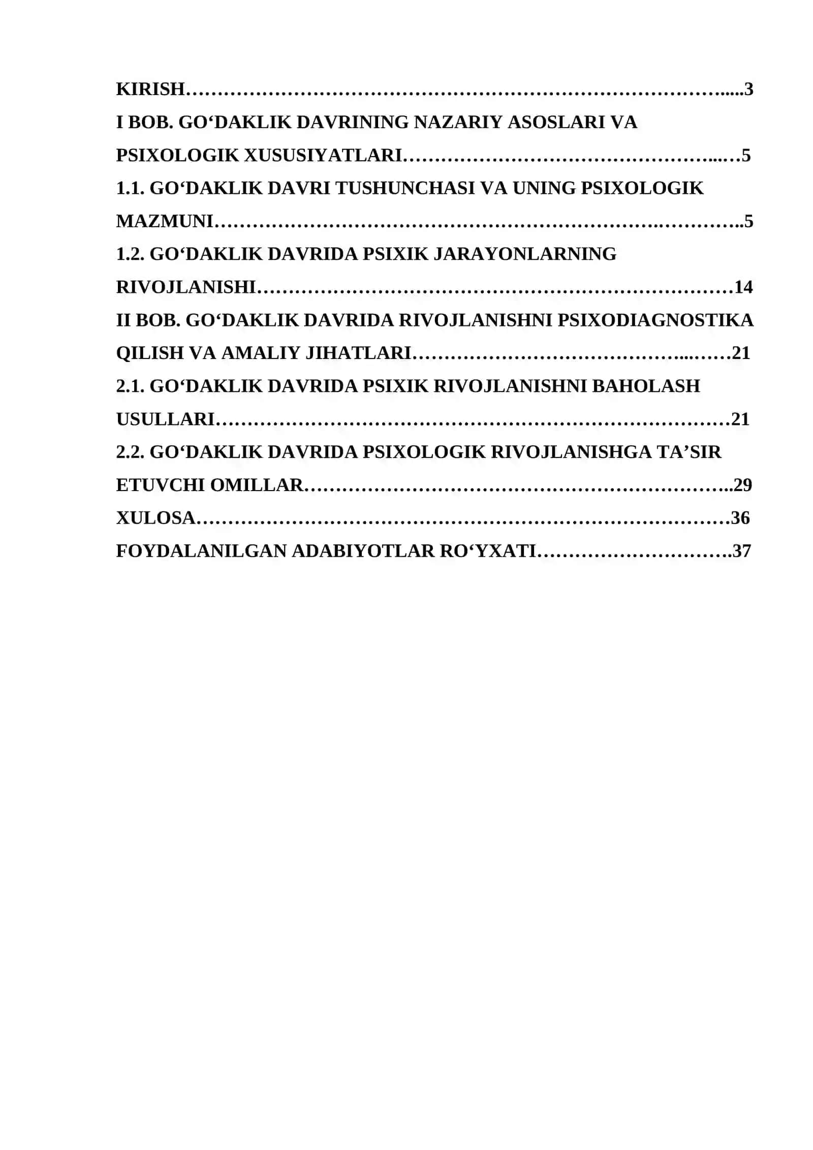 Go‘daklik davrining psixologik xususiyatlari 2