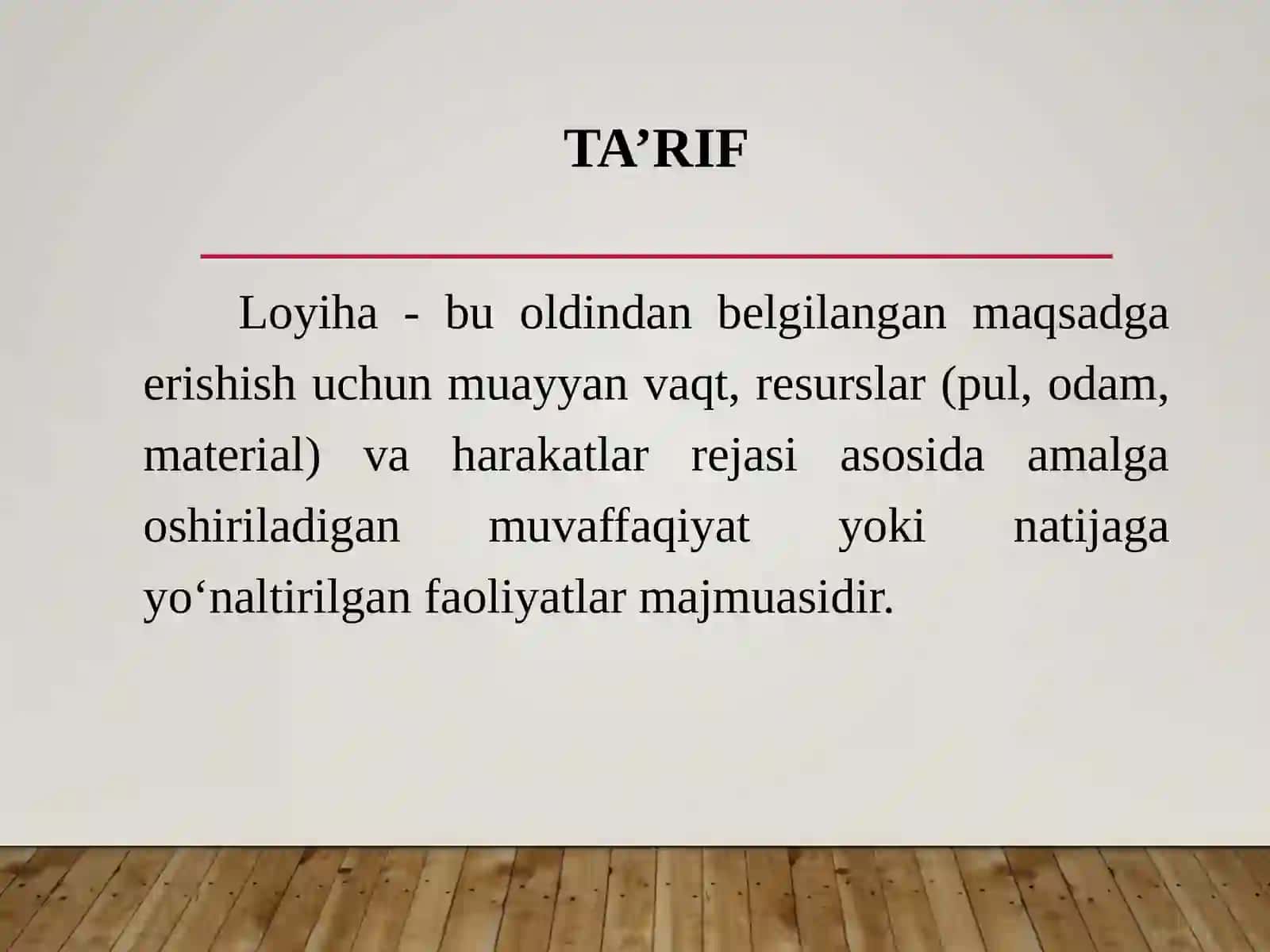 Innovatsiya va loyihalarni boshqarish 2