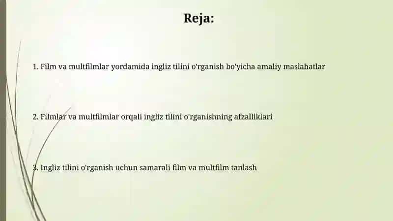 Filmlar va multfilmlar orqali ingliz tilini oʻrganish 2