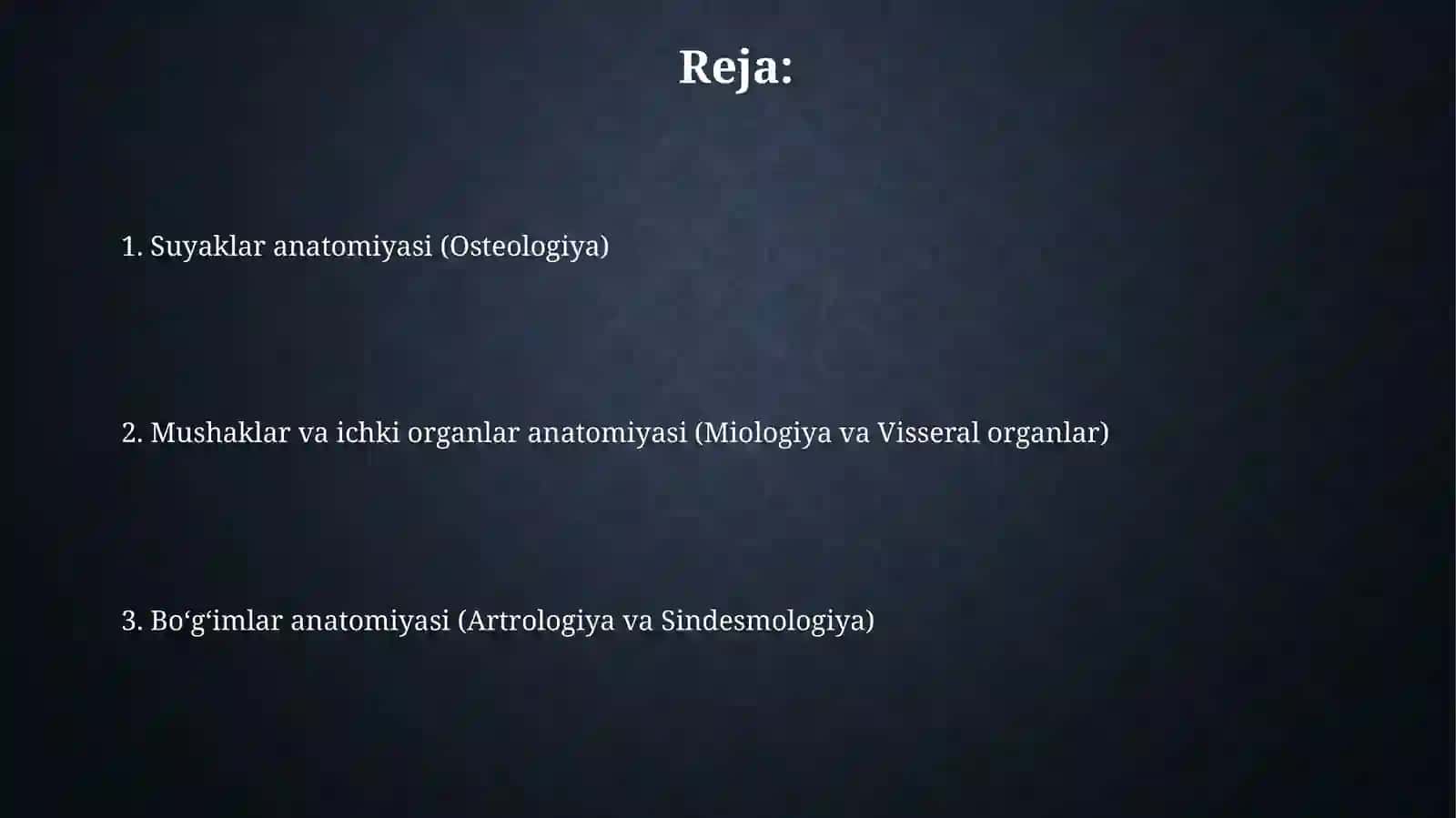 Suyaklar anatomiyasi (Osteologiya) 2