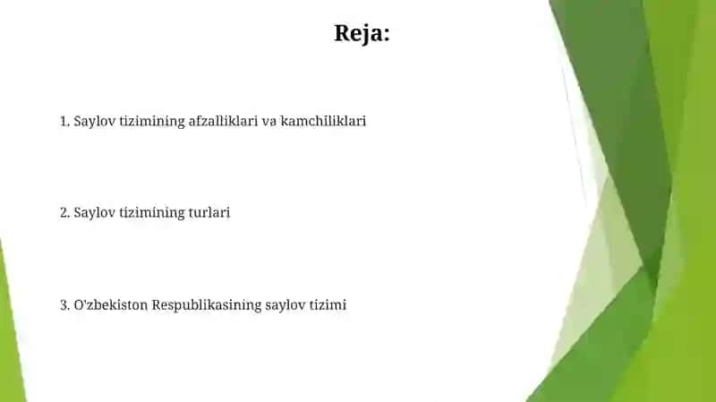 Saylov tizimi 2