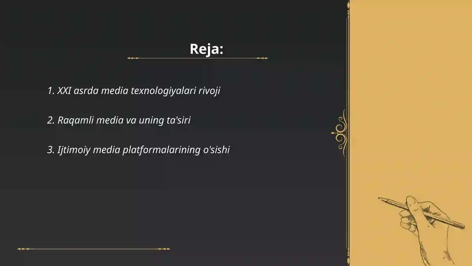XXI asrda media shakllanishi jarayoni 2