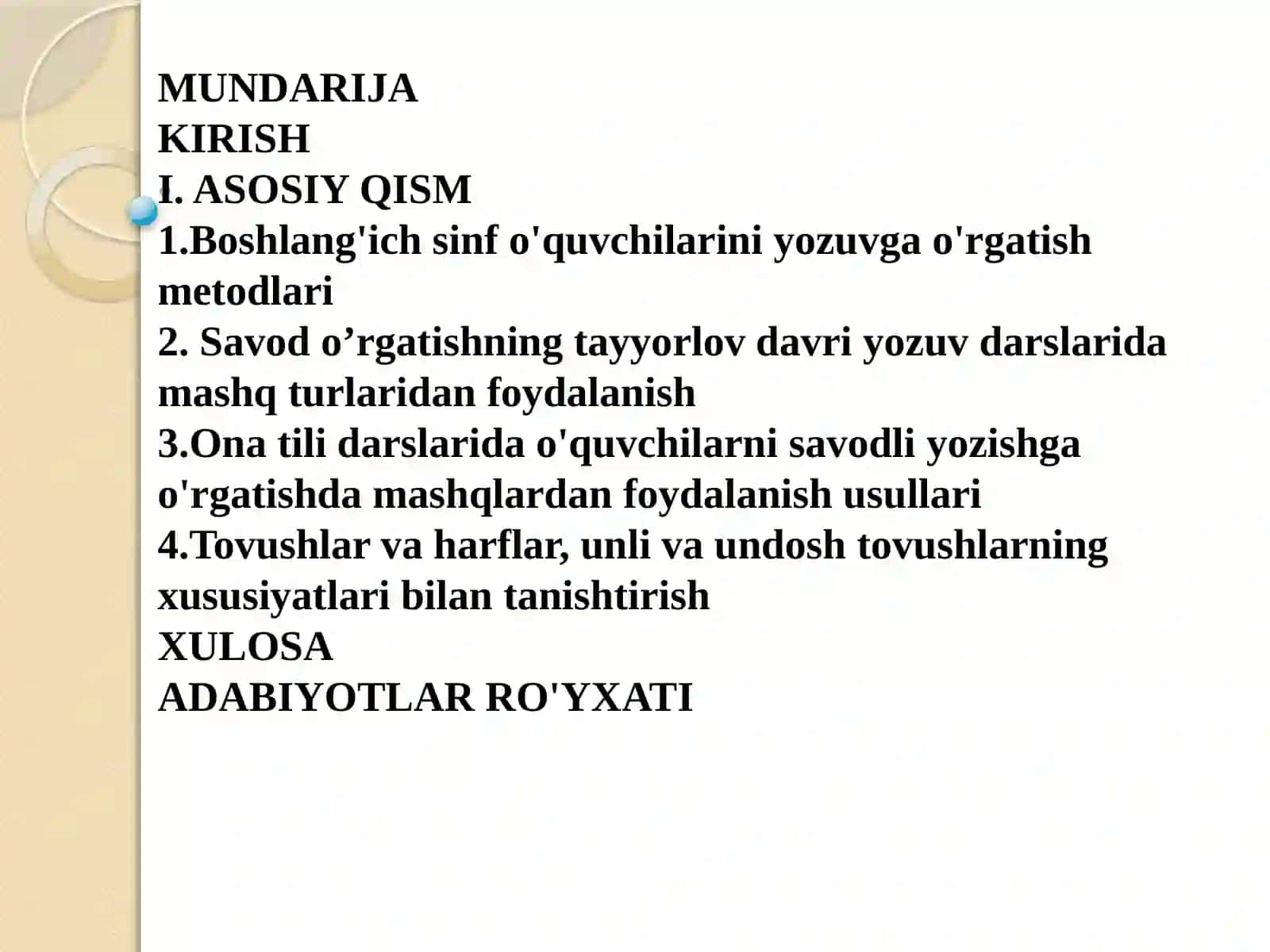 Savodo’rgatishning tayyorlov davriy o‘zuv-darslarida mashq turlaridan foydalanish 2