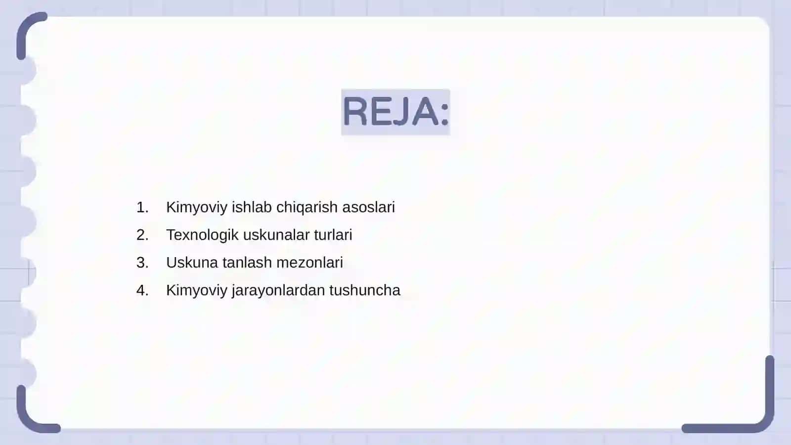 Kimyoviy ishlab chiqarishning texnologik uskunalarini tanlash 2