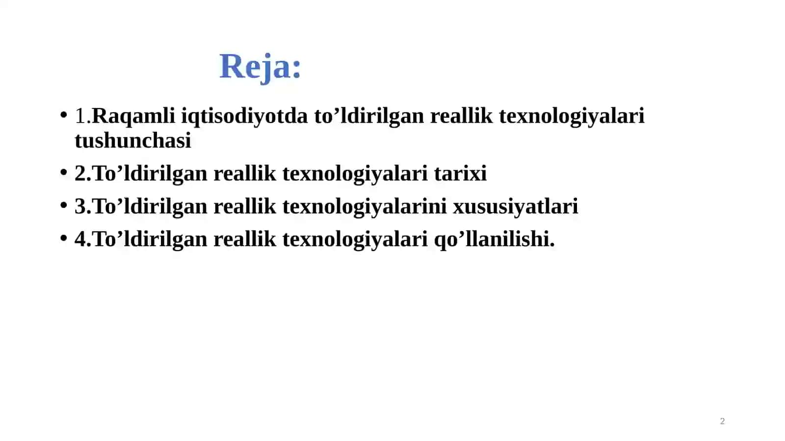 To'ldirilgan reallik texnologiyalari 2