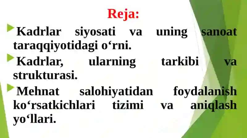 3-mavzu.Sanoatda kadrlar va mehnatga haqto‘lash 2