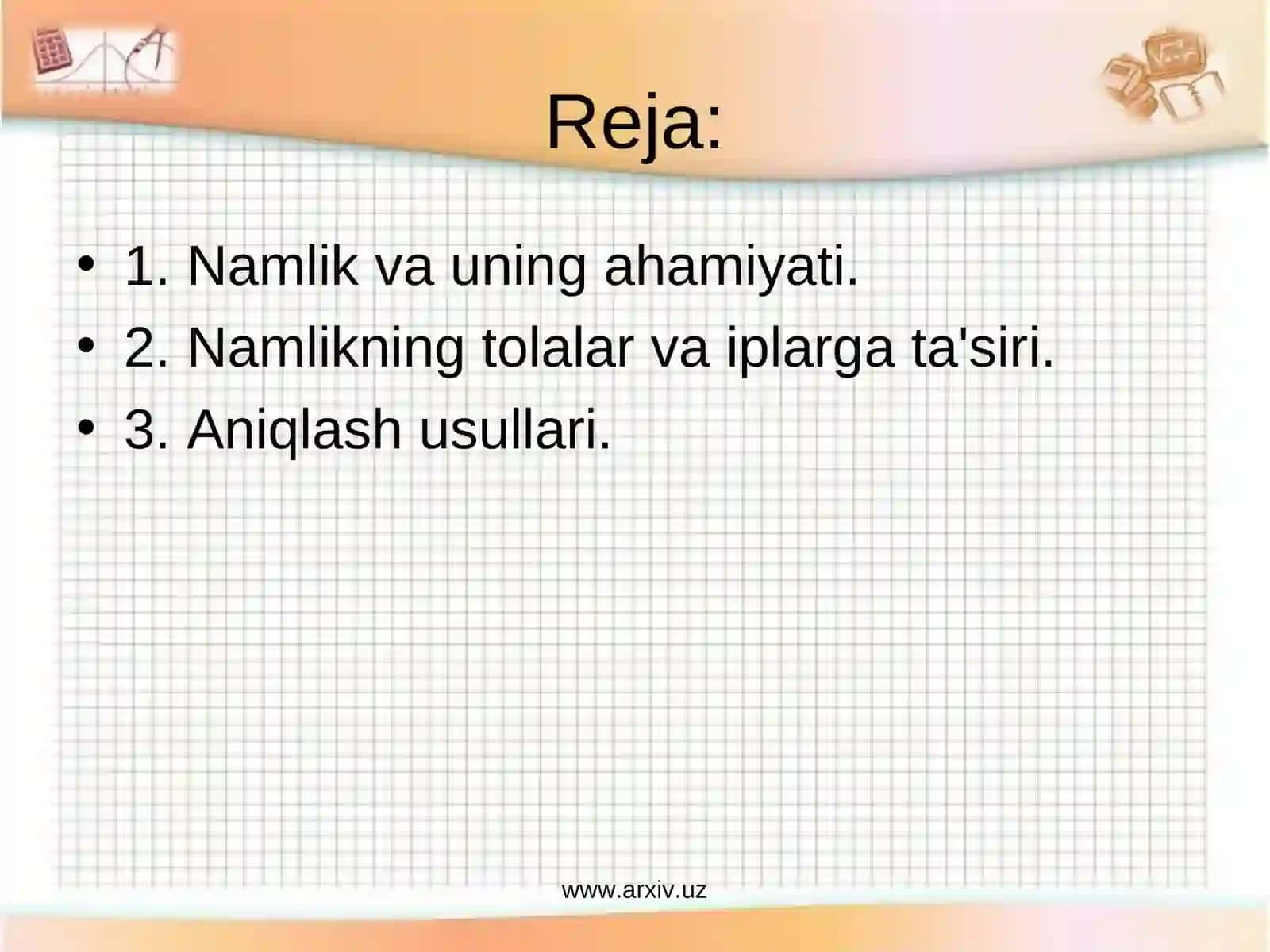 Namlik va uning ahamiyati 2