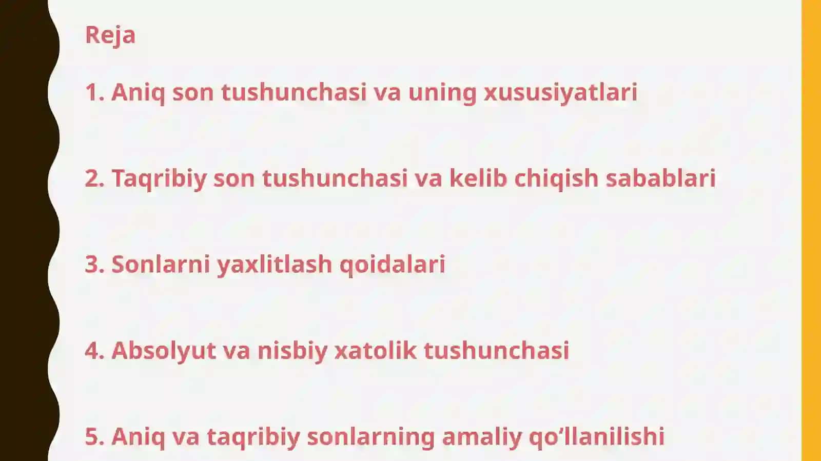 Aniq va taqribiy sonlar haqida tushuncha 2