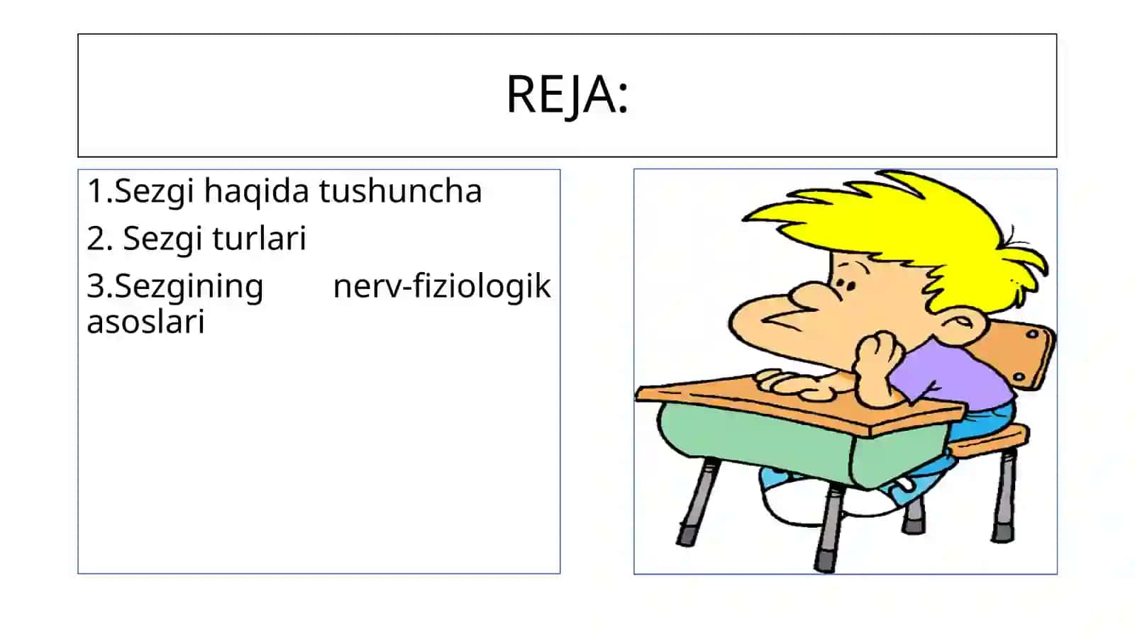 Bilish jarayonlari. Sezgi psixologik mohiyati 2