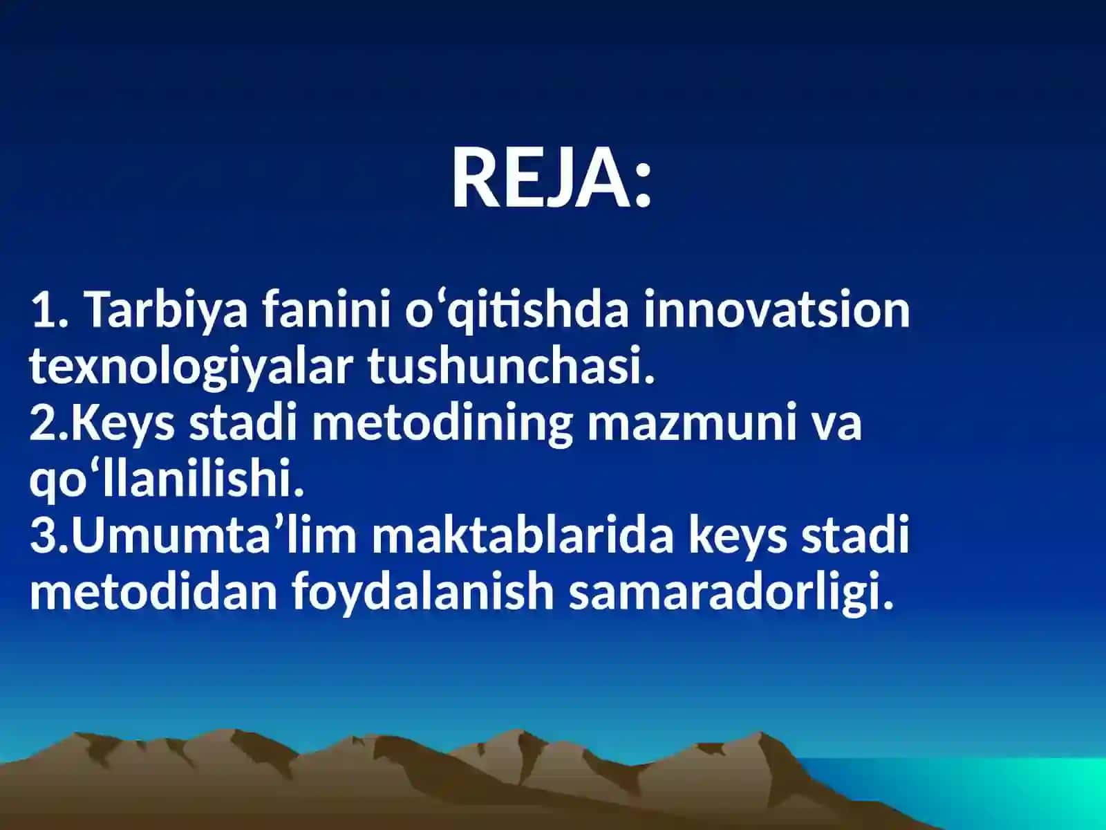 Innovatsion Texnologiyalar Tarbiya Fanlarini O'qitishda 2