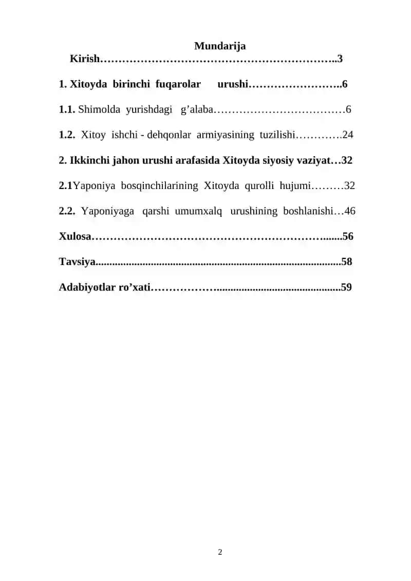 Ikkinchi jahon urushi arafasida Xitoy 2
