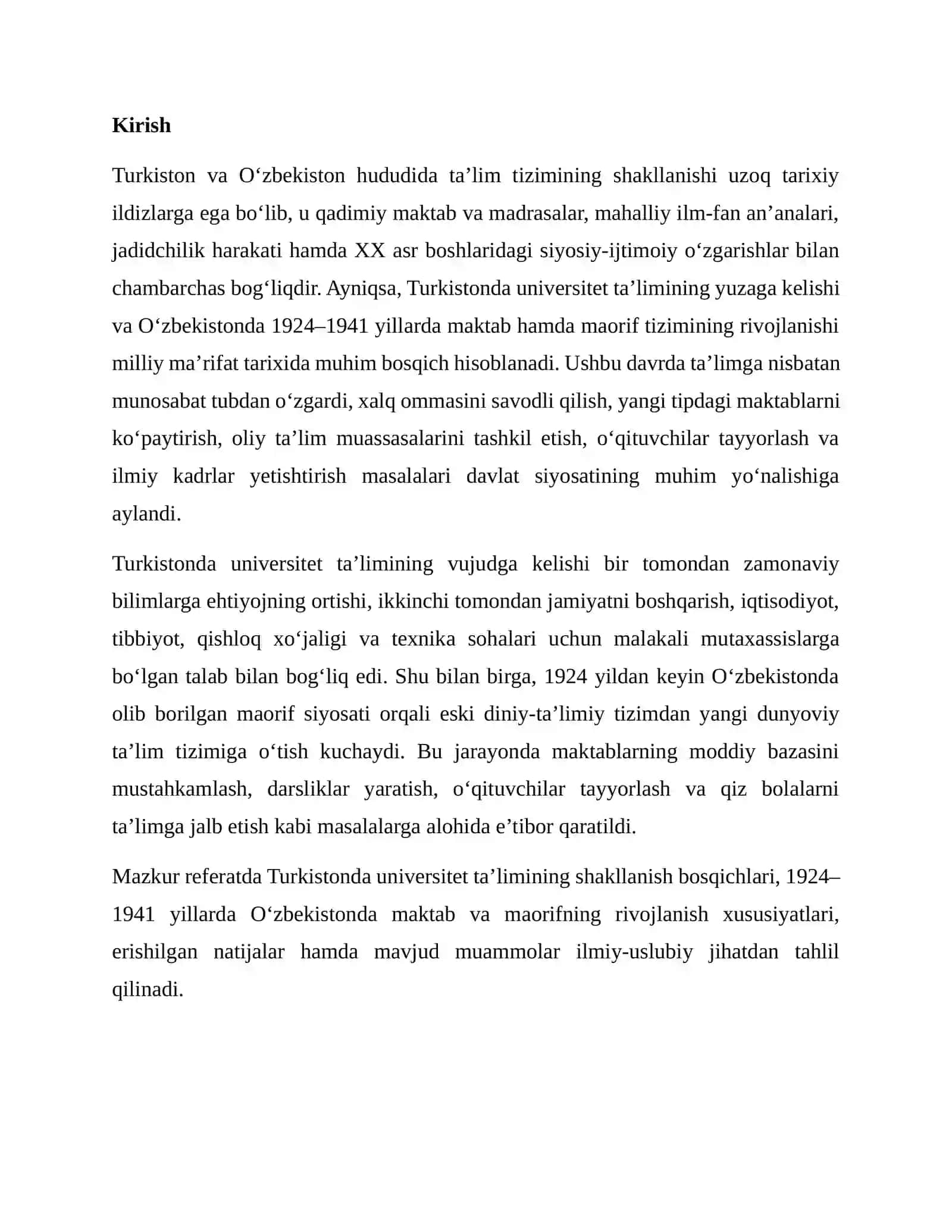 O‘zbekistonda 1924–1941 yillarda maktab va maorif 2