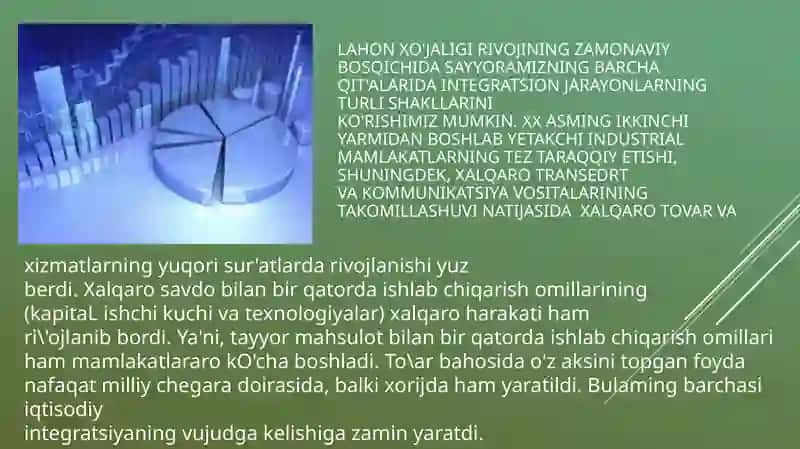 Davlatlararo iqtisodiy integratsiyaning rivojlanishidagi shar-sharoitlar 2