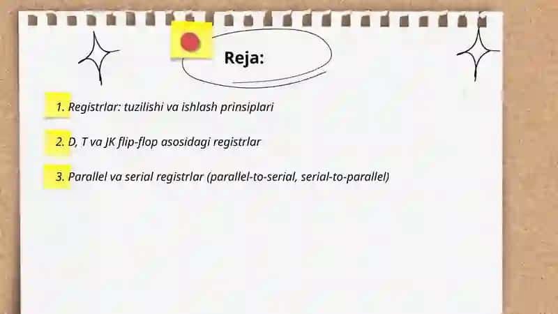 Registrlar, sanagichlar, jamlagichlar 2
