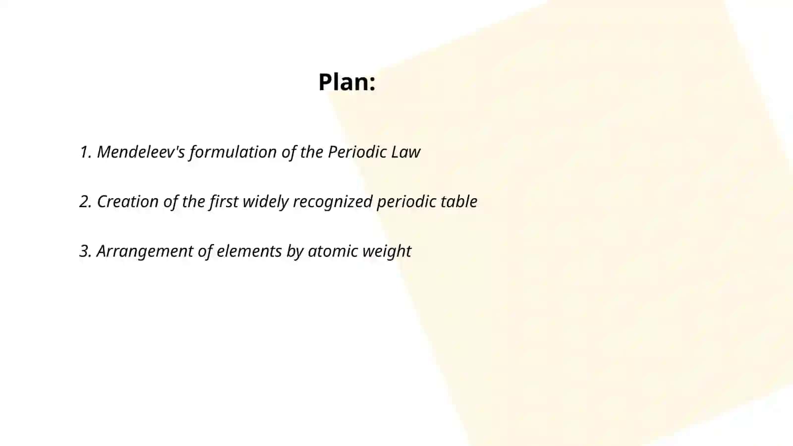 Mendeleev's contribution to chemistry 2