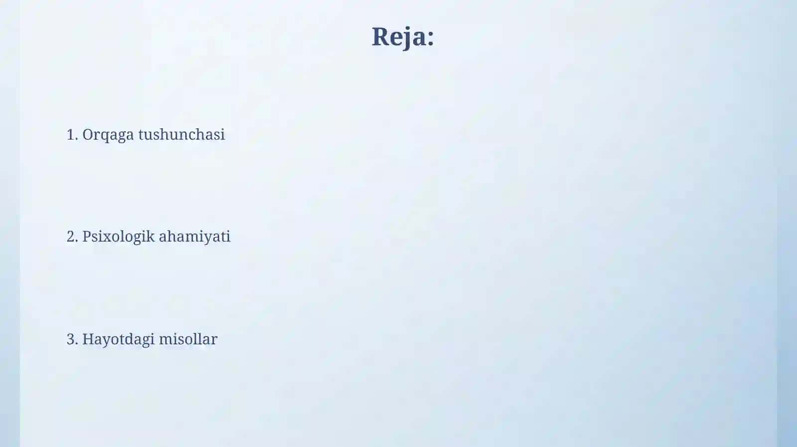Orqaga tushunchasi 2