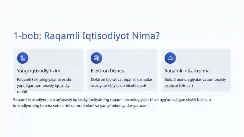 Raqamli Iqtisodiyotga Oʻtish: Oʻzbekistonning Yangi Raqamli Davri 2