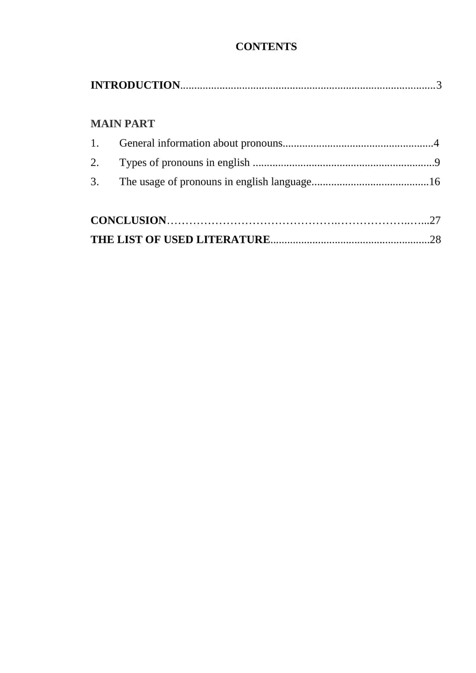TYPES and usage OF PRONOUNS IN ENGLISH 2