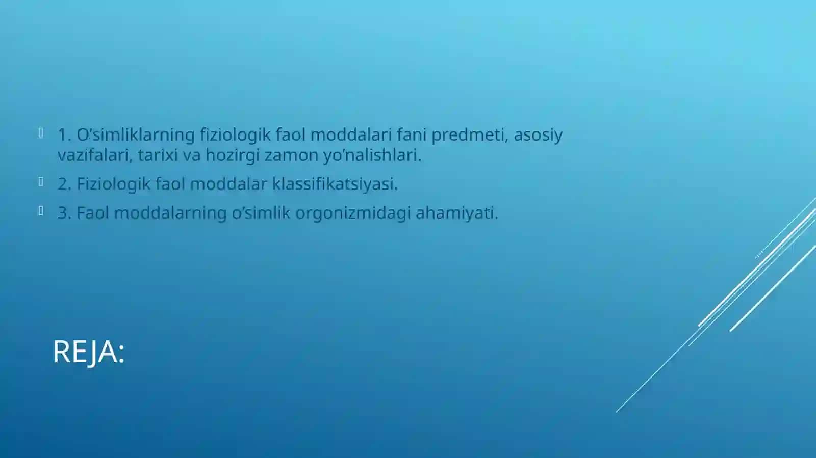 O’simliklarning fiziologik faol moddalari 2