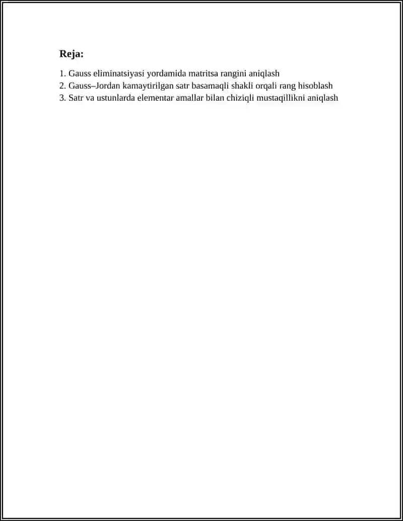 MATRITSA RANIGINI HISOBLASH USULLARI 2