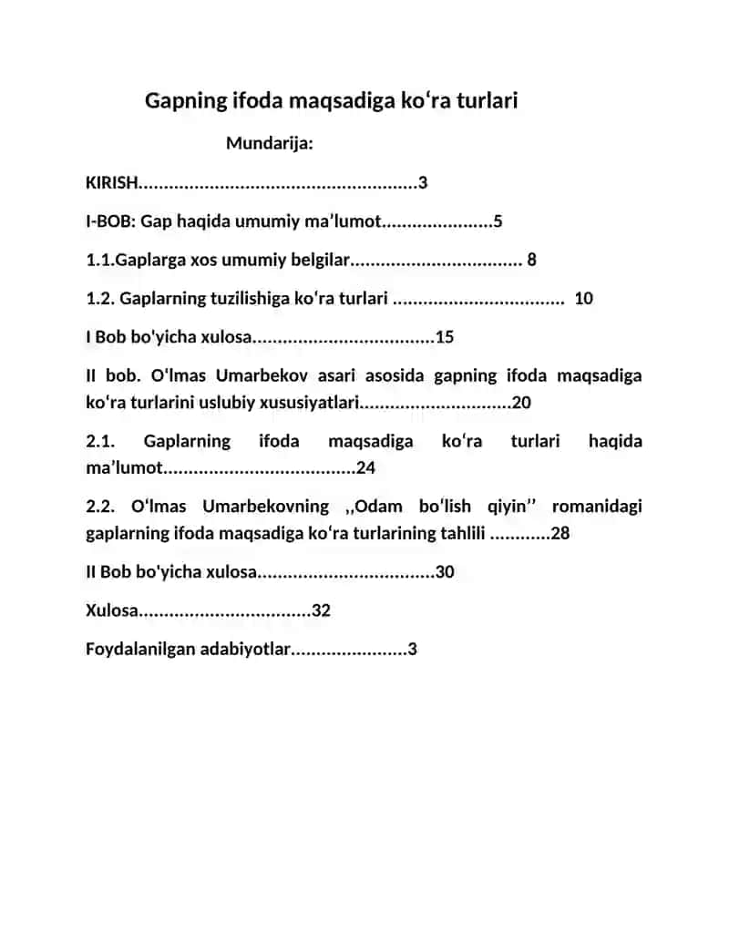 Gapning ifoda maqsadiga koʻra turlari 2