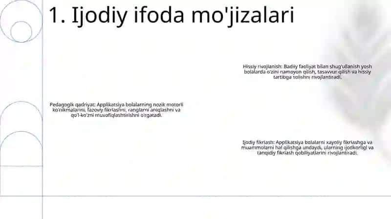 Maktabgacha Yoshdagi Bolalarni Appilikatsiya Ishlariga Òrgatish 2