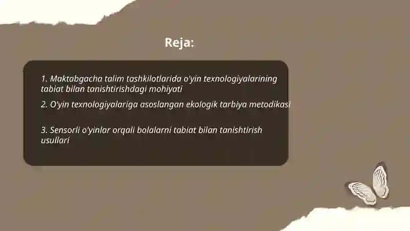 O'yin Texnologiyalarini Qo'llash Orqali Tabiat Bilan Tanishtirishning Mohiyati 2