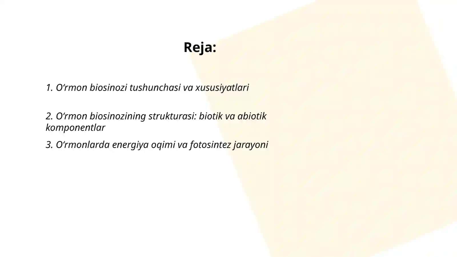Oʻrmon biosinozlari haqida tushuncha Muxtorov Sindor 2